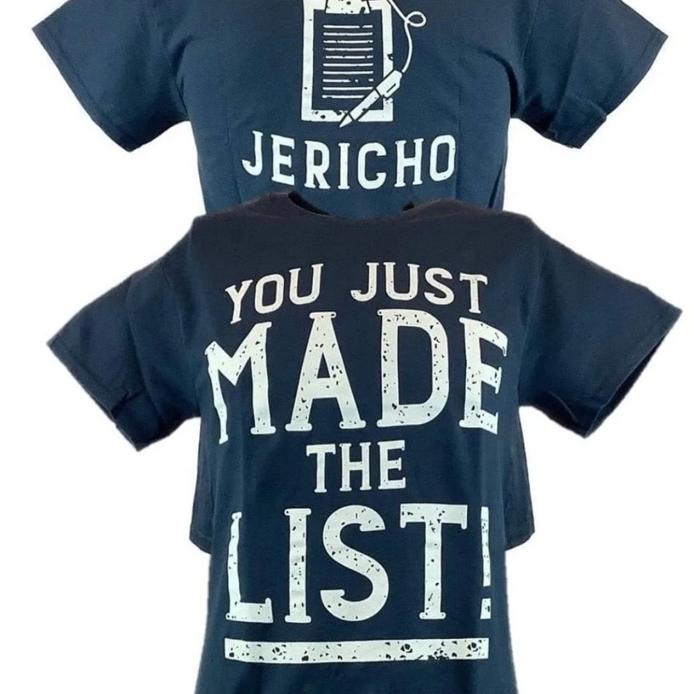 WWE Chris Jericho "You just made the list!" Men's size 2XL  Blue